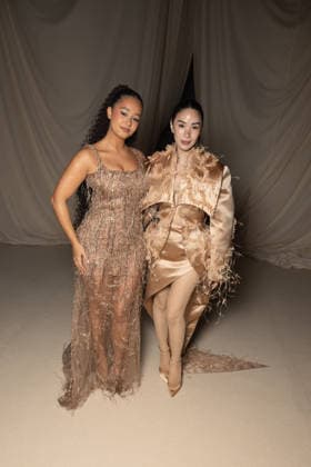 Lena Mahfouf, Heart Evangelista at the Front Row of the Ashi Studio Haute Couture Collection Spring Summer 2026 during Paris Fashion Week PFW , Palais Brongniart, Paris, France, January 29, 2026 Jeremy Melloul Bestimage Front Row Ashi Studio Haute Couture Spring summer 2026 during Paris Fashion Week on January 29, 2026 Paris France  Copyright: xJeremyxMelloulx xBestimagexJeremyxMelloulx xBestimagex