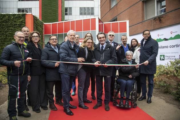 Milan, Niguarda Hospital, Inauguration and ribbon-cutting ceremony of the Emergency Room and the Olympic Department of the Niguarda Hospital on the occasion of the Milan Cortina 2026 Winter Olympics with Alberto Zoli, Director General of the Niguarda Hospital, Anna Scavuzzo, Deputy Mayor of Milan, Attilio Fontana, President of the Lombardy Region, Guido Bertolaso, Welfare Councillor of the Niguarda Hospital, and Romano La Russa  Copyright: xFrancescoxEnriquezx xipa-agency.netx xFrancescoxEnriquezx IPA_Agency_IPA70709213
