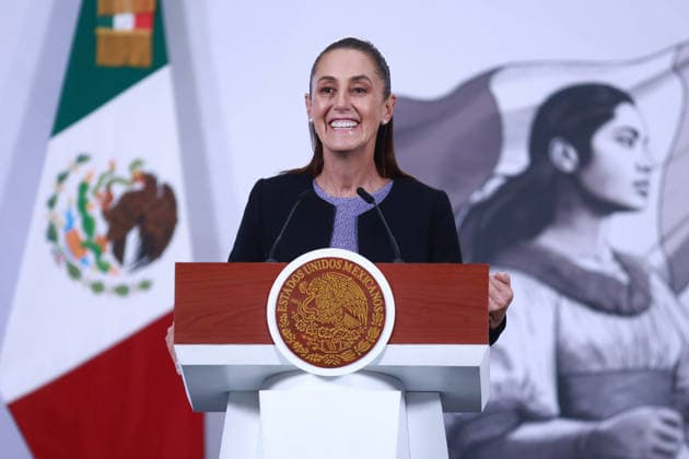 Mexican President Claudia Sheinbaum holds a press conference following a phone call with US President Donald Trump MEXICO CITY, MEXICO - JANUARY 29: Mexican President Claudia Sheinbaum speaks during a press conference, following a phone call with US President Donald Trump, at the National Palace, in Mexico City, Mexico on January 29, 2026. Daniel Cardenas Anadolu Mexico City Mexico. Editorial use only. Please get in touch for any other usage.  Copyright: x2026xAnadoluxDanielxCardenasx