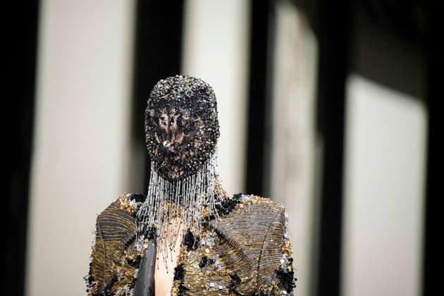 PFW Germanier runway EB A model presents a creation for Germanier for the Women s Haute Couture Spring Summer 2026 collection fashion show as part of the Paris Haute Couture Fashion Week, in Paris, on January 29, 2026. Photo by Eliot Blondet ABACAPRESS.COM Paris France France  Copyright: xBlondetxEliot ABACAx