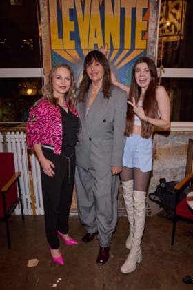 Regina Halmich, Natascha Ochsenknecht and Klaudia Giez Lauch by Natascha Ochsenknecht on her podcast Wondermom on 29 01 2026 in Berlin Podcast Wondermom