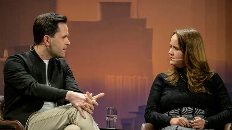 GER, Berlin, Constantin Schreiber Late Night, on stage, at the Urania, pictured from left Johannes Winkel CDU , Ricarda Lang Gruene , January 29, 2026, Copyright: HMBxMedia UwexKoch