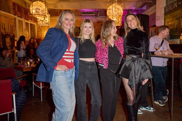 Eva Mona Rodekirchen, Eva Bloss, Regina Halmich and Marina Hoermanseder leek by Natascha Ochsenknecht for her podcast Wondermom on 29 01 2026 in Berlin Podcast Wondermom