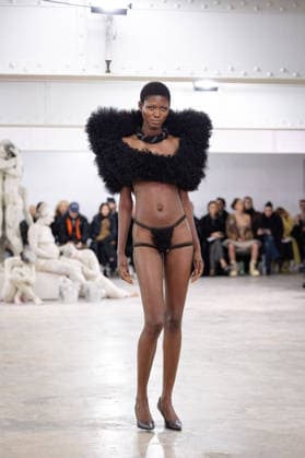 PFW - Charlie Le Mindu Runway A model presents a creation for Charlie Le Mindu ( Skins Couture SS26 ) for the Women s Haute Couture Spring Summer 2026 collection fashion show as part of the Paris Haute Couture Fashion Week, in Paris, on January 29, 2026. Photo by Alexis Jumeau ABACAPRESS.COM Paris France  Copyright: xJumeauxAlexis ABACAx