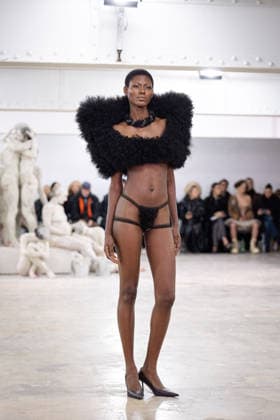 PFW - Charlie Le Mindu Runway A model presents a creation for Charlie Le Mindu ( Skins Couture SS26 ) for the Women s Haute Couture Spring Summer 2026 collection fashion show as part of the Paris Haute Couture Fashion Week, in Paris, on January 29, 2026. Photo by Alexis Jumeau ABACAPRESS.COM Paris France  Copyright: xJumeauxAlexis ABACAx