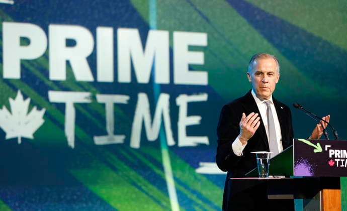 January 29, 2026, Ottawa, On, Canada: Prime Minister Mark Carney speaks at the Prime Time screen and media industry conference gala in Ottawa, on Thursday, January 29, 2026. Ottawa Canada  - ZUMAc35_ 20260129_zaf_c35_194 Copyright: xPatrickxDoylex