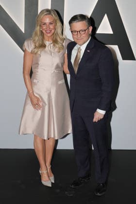 WASHINGTON, D.C. - JANUARY 29: Kelly Lary and Mike Johnson at the world premiere of Amazon MGM Studios™ film, Melania on January 29, 2026 at the Trump-Kennedy Center in Washington, D.C. Copyright: xmpi34x