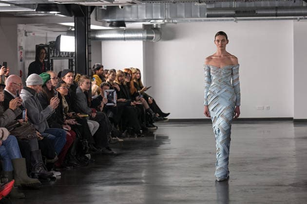 PFW - Rami Al Ali Runway A model walks the runway at the Rami Al Ali Haute Couture Spring Summer 2026 show, as part of Paris Fashion Week in Paris, France on January 29th, 2026. Rami Al Ali is the first Syrian fashion designer to present a collection ‘officially’ at the Paris Haute Couture week. Photo by Ammar Abd Rabbo ABACAPRESS.COM Paris France  Copyright: xAbdxRabboxAmmar ABACAx