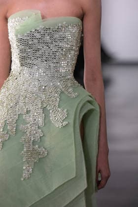 PFW - Rami Al Ali Runway A model walks the runway at the Rami Al Ali Haute Couture Spring Summer 2026 show, as part of Paris Fashion Week in Paris, France on January 29th, 2026. Rami Al Ali is the first Syrian fashion designer to present a collection ‘officially’ at the Paris Haute Couture week. Photo by Ammar Abd Rabbo ABACAPRESS.COM Paris France  Copyright: xAbdxRabboxAmmar ABACAx