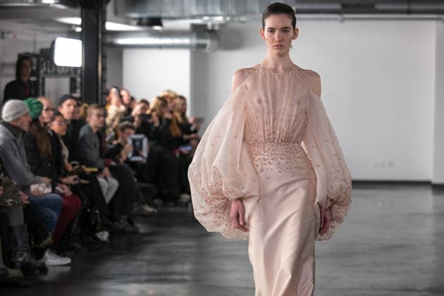 PFW - Rami Al Ali Runway A model walks the runway at the Rami Al Ali Haute Couture Spring Summer 2026 show, as part of Paris Fashion Week in Paris, France on January 29th, 2026. Rami Al Ali is the first Syrian fashion designer to present a collection ‘officially’ at the Paris Haute Couture week. Photo by Ammar Abd Rabbo ABACAPRESS.COM Paris France  Copyright: xAbdxRabboxAmmar ABACAx