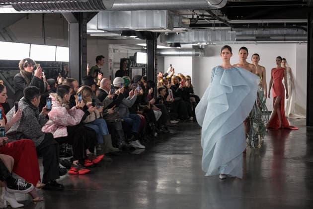 PFW - Rami Al Ali Runway A model walks the runway at the Rami Al Ali Haute Couture Spring Summer 2026 show, as part of Paris Fashion Week in Paris, France on January 29th, 2026. Rami Al Ali is the first Syrian fashion designer to present a collection ‘officially’ at the Paris Haute Couture week. Photo by Ammar Abd Rabbo ABACAPRESS.COM Paris France  Copyright: xAbdxRabboxAmmar ABACAx