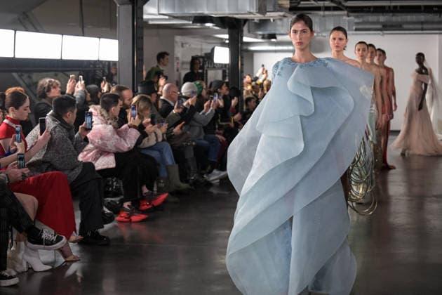 PFW - Rami Al Ali Runway A model walks the runway at the Rami Al Ali Haute Couture Spring Summer 2026 show, as part of Paris Fashion Week in Paris, France on January 29th, 2026. Rami Al Ali is the first Syrian fashion designer to present a collection ‘officially’ at the Paris Haute Couture week. Photo by Ammar Abd Rabbo ABACAPRESS.COM Paris France  Copyright: xAbdxRabboxAmmar ABACAx
