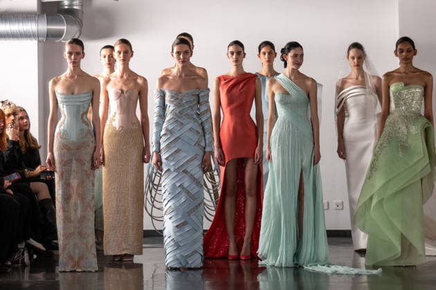 PFW - Rami Al Ali Runway A model walks the runway at the Rami Al Ali Haute Couture Spring Summer 2026 show, as part of Paris Fashion Week in Paris, France on January 29th, 2026. Rami Al Ali is the first Syrian fashion designer to present a collection ‘officially’ at the Paris Haute Couture week. Photo by Ammar Abd Rabbo ABACAPRESS.COM Paris France  Copyright: xAbdxRabboxAmmar ABACAx