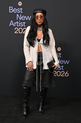Spotify™s 2026 Best New Artist Party Melanie Fiona arriving to Spotify™s 2026 Best New Artist Party held at The Lot on January 29, 2026 in Los Angeles, Ca. Los Angeles The Lot California USA Copyright: xTammiexArroyox xAFF-USA.comx