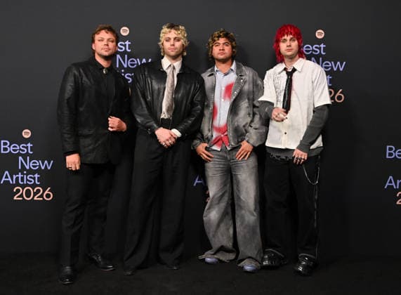 Spotify™s 2026 Best New Artist Party 5 Seconds of Summer arriving to Spotify™s 2026 Best New Artist Party held at The Lot on January 29, 2026 in Los Angeles, Ca. Los Angeles The Lot California USA Copyright: xTammiexArroyox xAFF-USA.comx