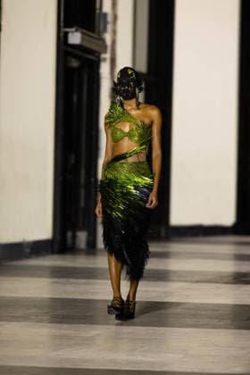 Model lors du défilé Germanier, Collection Haute Couture Printemps Eté 2026 lors de la Fashion Week de Paris fashion week PFW le 29 janvier 2026 Thibault Duboucher Bestimage Germanier fashion show, Spring Summer 2026 Haute Couture Collection during Paris Fashion Week PFW on 29 January 2026 Paris France  Copyright: xThibaultxDuboucherx xBestimagexThibaultxDuboucherx xBestimagex
