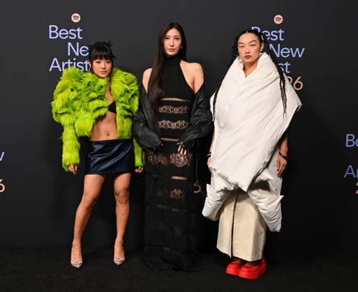 Spotify™s 2026 Best New Artist Party HUNTR X, Rei Ami, Ejae and Audrey Nuna arriving to Spotify™s 2026 Best New Artist Party held at The Lot on January 29, 2026 in Los Angeles, Ca. Los Angeles The Lot California USA Copyright: xTammiexArroyox xAFF-USA.comx