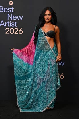 Spotify™s 2026 Best New Artist Party Rhea Raj arriving to Spotify™s 2026 Best New Artist Party held at The Lot on January 29, 2026 in Los Angeles, Ca. Los Angeles The Lot California USA Copyright: xTammiexArroyox xAFF-USA.comx