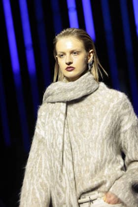 Model at the Marc Cain ECHO of now fashion show on 30 01 2026 at the Funkhaus in Berlin Marc Cain Fashion Show in Berlin