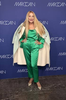 Jerry Hall at the Marc Cain ECHO of now fashion show on 30 01 2026 at the Funkhaus in Berlin Marc Cain Fashion Show in Berlin