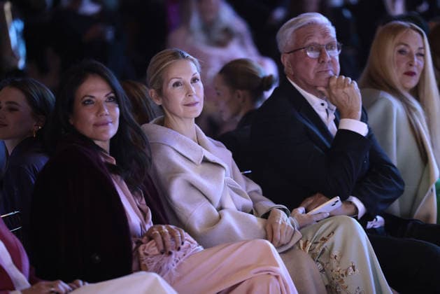 Bettina Zimmermann, Kelly Rutherford, Helmut Schlotterer und Jerry Hall bei der Marc Cain - ECHO of now - Modenschau am 30.01.2026 im Funkhaus in Berlin Marc Cain Fashion Show in Berlin *** Bettina Zimmermann, Kelly Rutherford, Helmut Schlotterer and Jerry Hall at the Marc Cain ECHO of now fashion show on 30 01 2026 at the Funkhaus in Berlin Marc Cain Fashion Show in Berlin 