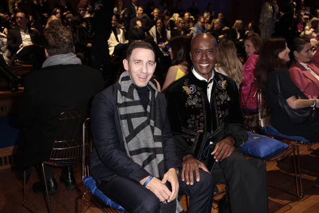 Marcel Remus and Bruce Darnell at the Marc Cain ECHO of now fashion show on 30 01 2026 at the Funkhaus in Berlin Marc Cain Fashion Show in Berlin