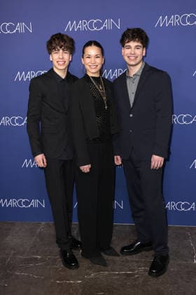 The band MVX with the three siblings Moritz Bauer, Veronika Bauer and Xaver Bauer at the Marc Cain ECHO of now fashion show on 30 01 2026 at the Funkhaus in Berlin Marc Cain Fashion Show in Berlin