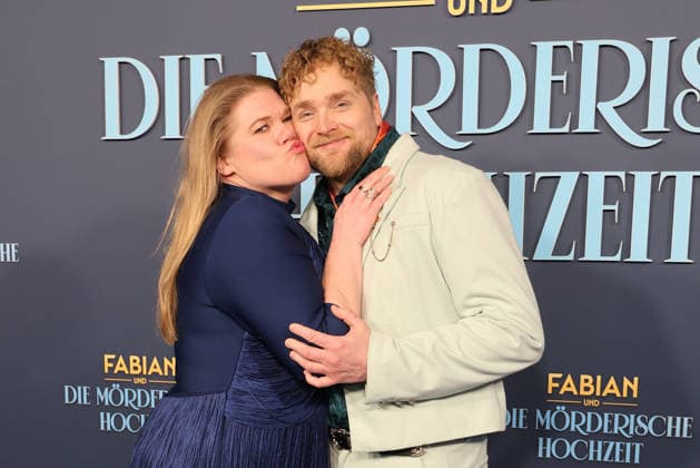 Gisa Flake and Knud Riepen at the German Television Award ceremony on 10 09 2025 in Cologne Bastian Pastewkas Fabian und Die moerderische Hochzeit Amazon Prime movie premiere in Cologne