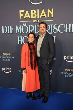 Barbara Philipp and Bastian Pastewka at the öFabian und Die moerderische Hochzeit Amazon Prime movie premiere on 30 01 2026 in Cologne Bastian Pastewkas Fabian und Die moerderische Hochzeit Amazon Prime movie premiere in Cologne