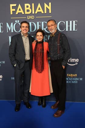 Bastian Pastewka, Barbara Philipp and Ercan Durmaz at the öFabian und Die moerderische Hochzeit Amazon Prime movie premiere on 30 01 2026 in Cologne Bastian Pastewkas Fabian und Die moerderische Hochzeit Amazon Prime movie premiere in Cologne