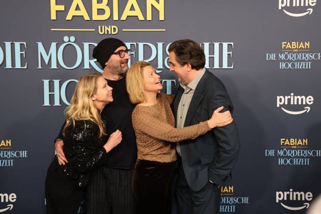 Tanja Schleiff, Tbi Baumann, Annette Frier and Bastian Pastewka at the öFabian und Die moerderische Hochzeit Amazon Prime movie premiere on 30 01 2026 in Cologne Bastian Pastewkas Fabian und Die moerderische Hochzeit Amazon Prime movie premiere in Cologne