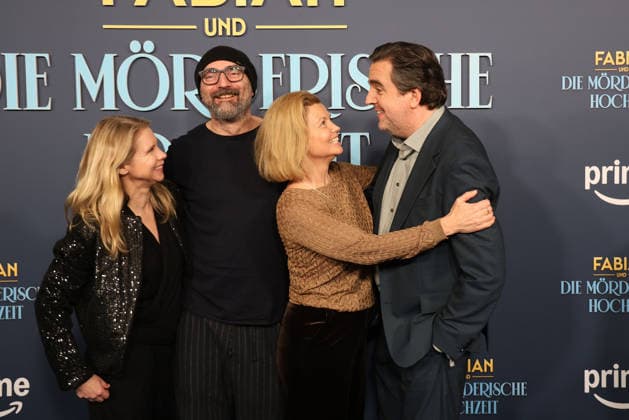 Tanja Schleiff, Tbi Baumann, Annette Frier and Bastian Pastewka at the öFabian und Die moerderische Hochzeit Amazon Prime movie premiere on 30 01 2026 in Cologne Bastian Pastewkas Fabian und Die moerderische Hochzeit Amazon Prime movie premiere in Cologne