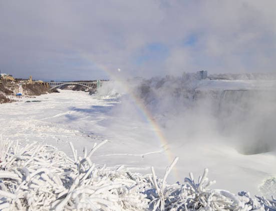 (260131) -- NIAGARA FALLS, Jan. 31, 2026 -- Ice- and snow-covered Niagara Falls is seen from the Canadian side in Niagara Falls, Ontario, Canada, on Jan. 30, 2026. (Photo by Xinhua) CANADA-ONTARIO-NIAGARA FALLS-WINTER VIEWS ZouxZheng 