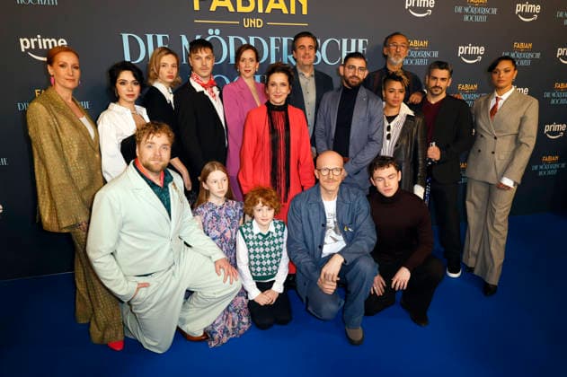 Nicole Beutler, Tamara Romera Gines, Knud Riepen, Marta Kizyma, Anton Dreger, Sara Bartknecht, Lena Dörrie, Maxim Bartknecht, Barbara Philipp, Bastian Pastewka, Markus Sehr, Georg Paluza, Till Raskopf, Rabea Lüthi, Ercan Durmaz, Daniel Rodic and Taneshia Abt at the premiere of the Amazon Prime Video film Fabian und die mörderische Hochzeit at Cinenova Cologne, 30 01 Foto:xR.xSchmiegeltx xFuturexImagex hochzeit_6105