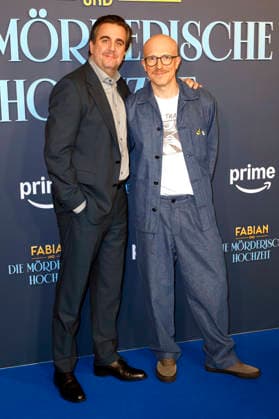 Bastian Pastewka and Markus Sehr at the premiere of the Amazon Prime Video film Fabian und die mörderische Hochzeit at Cinenova Cologne, 30 01 2026 Foto:xR.xSchmiegeltx xFuturexImagex hochzeit_6127