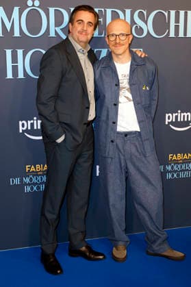 Bastian Pastewka and Markus Sehr at the premiere of the Amazon Prime Video film Fabian und die mörderische Hochzeit at Cinenova Cologne, 30 01 2026 Foto:xR.xSchmiegeltx xFuturexImagex hochzeit_6128