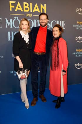 Marta Kizyma, Fridolin Sandmeyer and Barbara Philipp at the premiere of the Amazon Prime Video film Fabian und die mörderische Hochzeit at Cinenova Cologne, 30 01 2026 Foto:xR.xSchmiegeltx xFuturexImagex hochzeit_6197