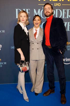 Marta Kizyma, Taneshia Abt and Fridolin Sandmeyer at the premiere of the Amazon Prime Video film Fabian und die mörderische Hochzeit at Cinenova Cologne, 30 01 2026 Foto:xR.xSchmiegeltx xFuturexImagex hochzeit_6212