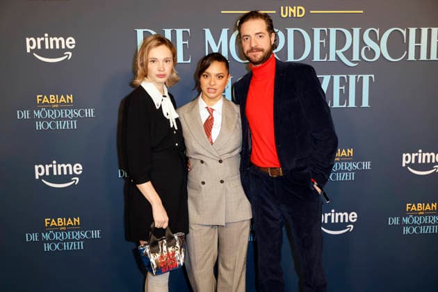 Marta Kizyma, Taneshia Abt and Fridolin Sandmeyer at the premiere of the Amazon Prime Video film Fabian und die mörderische Hochzeit at Cinenova Cologne, 30 01 2026 Foto:xR.xSchmiegeltx xFuturexImagex hochzeit_6214
