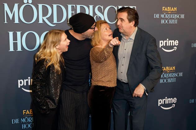 Tanja Schleiff, Tobias Baumann, Annette Frier and Bastian Pastewka at the premiere of the Amazon Prime Video film Fabian und die mörderische Hochzeit at Cinenova Cologne, 30 01 2026 Foto:xR.xSchmiegeltx xFuturexImagex hochzeit_6227