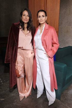 30 01 2026, Bettina Zimmermann and Anja Kling at the Marc Cain Fashion Show, Funkhaus Berlin, Berlin, Berlin Berlin