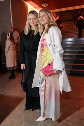 30 01 2026, Nele Roeffen and Frauke Ludowig at the Marc Cain Fashion Show, Funkhaus Berlin, Berlin, Berlin Berlin