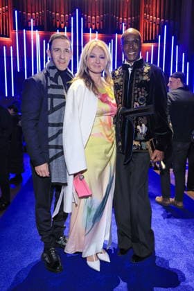 30 01 2026, Marcel Remus, Frauke Ludowig and Bruce Darnell at the Marc Cain Fashion Show, Funkhaus Berlin, Berlin, Berlin Berlin