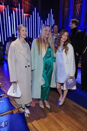 30 01 2026, Kelly Rutherford, Jerry Hall and Elizabeth Jagger at the Marc Cain Fashion Show, Funkhaus Berlin, Berlin, Berlin Berlin