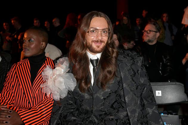 Florence Kasumba and Riccardo Simonetti at the Kilian Kerner Fashion Show at Berlin Fashion Week A W 2026 at NLND Neuland Berlin Berlin, 30 01 2026 Foto:xM.xBehrensx xFuturexImagex kerner_6138