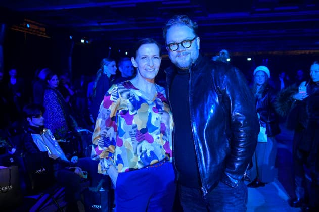 Ulrike Frank with husband Marc Schubring at the Danny Reinke Fashion Show at Berlin Fashion Week A W 2026 at NLND Neuland Berlin Berlin, 30 01 2026 Foto:xM.xBehrensx xFuturexImagex reinke_6110