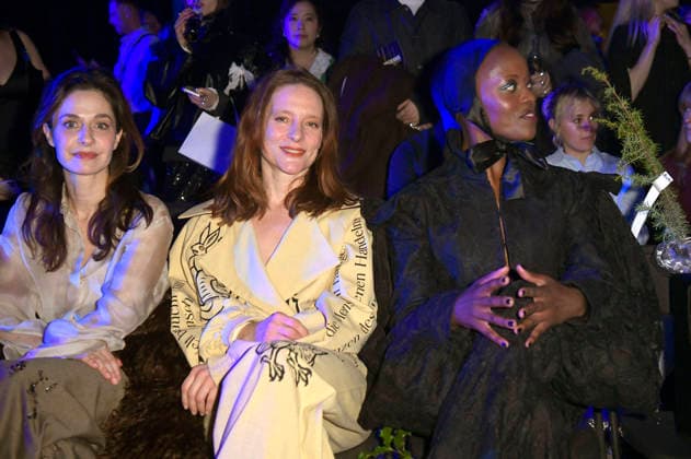 Anne Werner, Anne Ratte Polle and Florence Kasumba at the Danny Reinke Fashion Show at Berlin Fashion Week A W 2026 at NLND Neuland Berlin Berlin, 30 01 2026 Foto:xM.xBehrensx xFuturexImagex reinke_6116