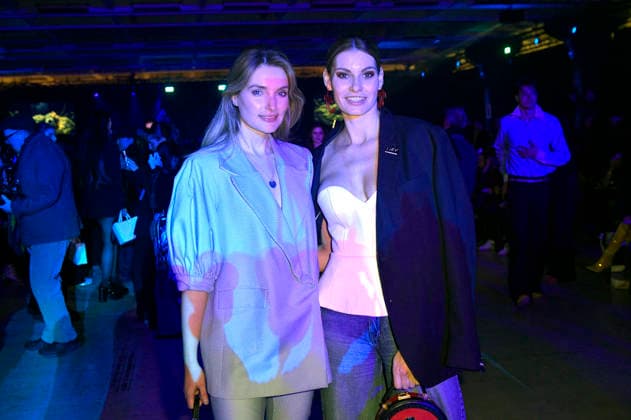 Marie von den Benken and Rebecca Kunikowski at the Danny Reinke Fashion Show at Berlin Fashion Week A W 2026 at NLND Neuland Berlin Berlin, 30 01 2026 Foto:xM.xBehrensx xFuturexImagex reinke_6118