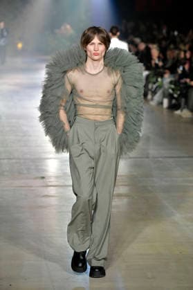 Model at the Danny Reinke Fashion Show at Berlin Fashion Week A W 2026 at NLND Neuland Berlin Berlin, 30 01 2026 Foto:xM.xBehrensx xFuturexImagex reinke_6137