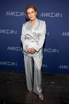 Jolanta Trykacz as a guest on the red carpet at the Marc Cain Fashion Show Echo of now at Funkhaus Berlin on 30 01 2028 Berlin Germany
